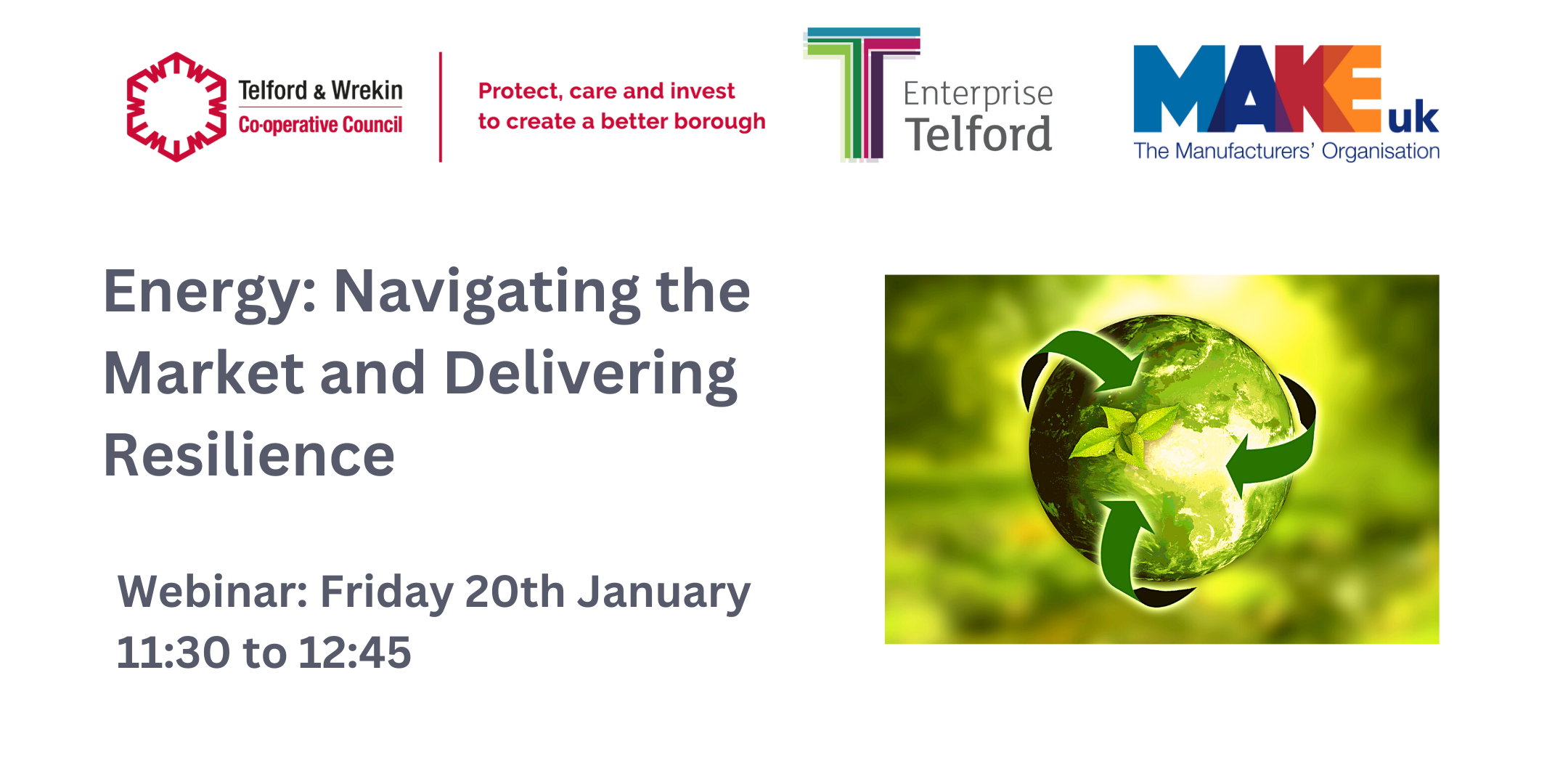 Energy Navigating the Market and Delivering Resilience event graphic 20th Jan