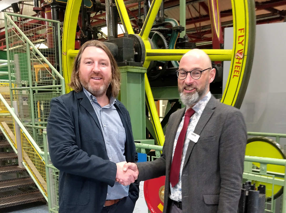 Nick Darrall MD of iconsys with and Nick Ralls CEO of the Ironbridge Gorge Museum Trust