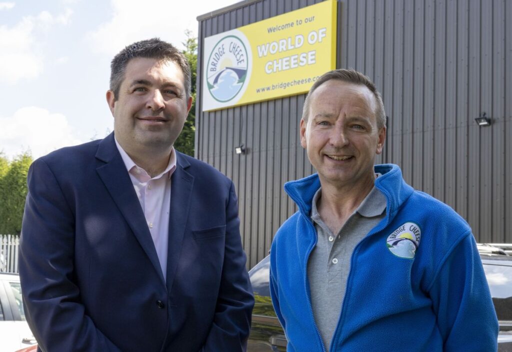 Shaun Davies MP on the left with Michael Harte