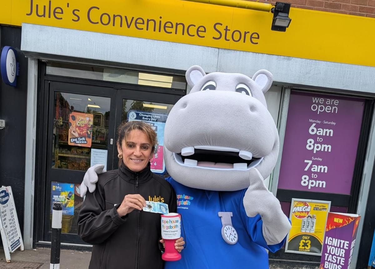 Julie Kaur with the Hope House Hippo