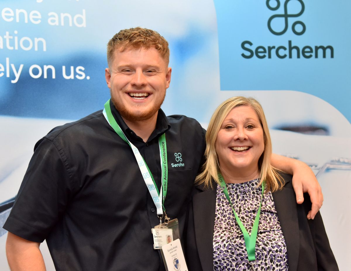 Dominic Arnold Sales Executive at Serchem with his mum and Serchems Commercial Director Alison Arnold