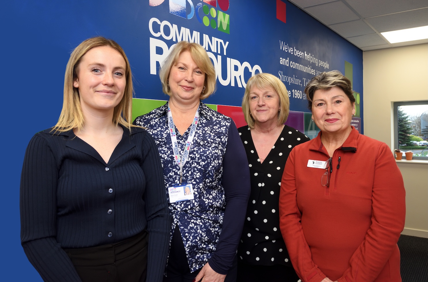 (L R) Emily Myatt social value coordinator for McPhillips Sue Chalk head of service health and wellbeing at Community Resource Val Hardy McPhillips company secre