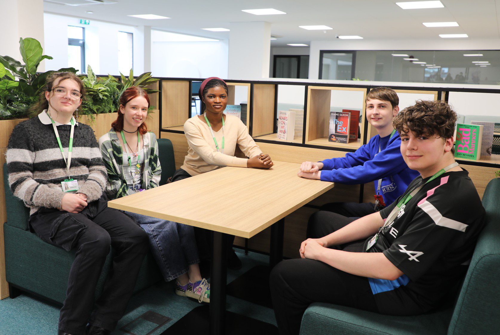Students enjoy the new 2million library at Telford College
