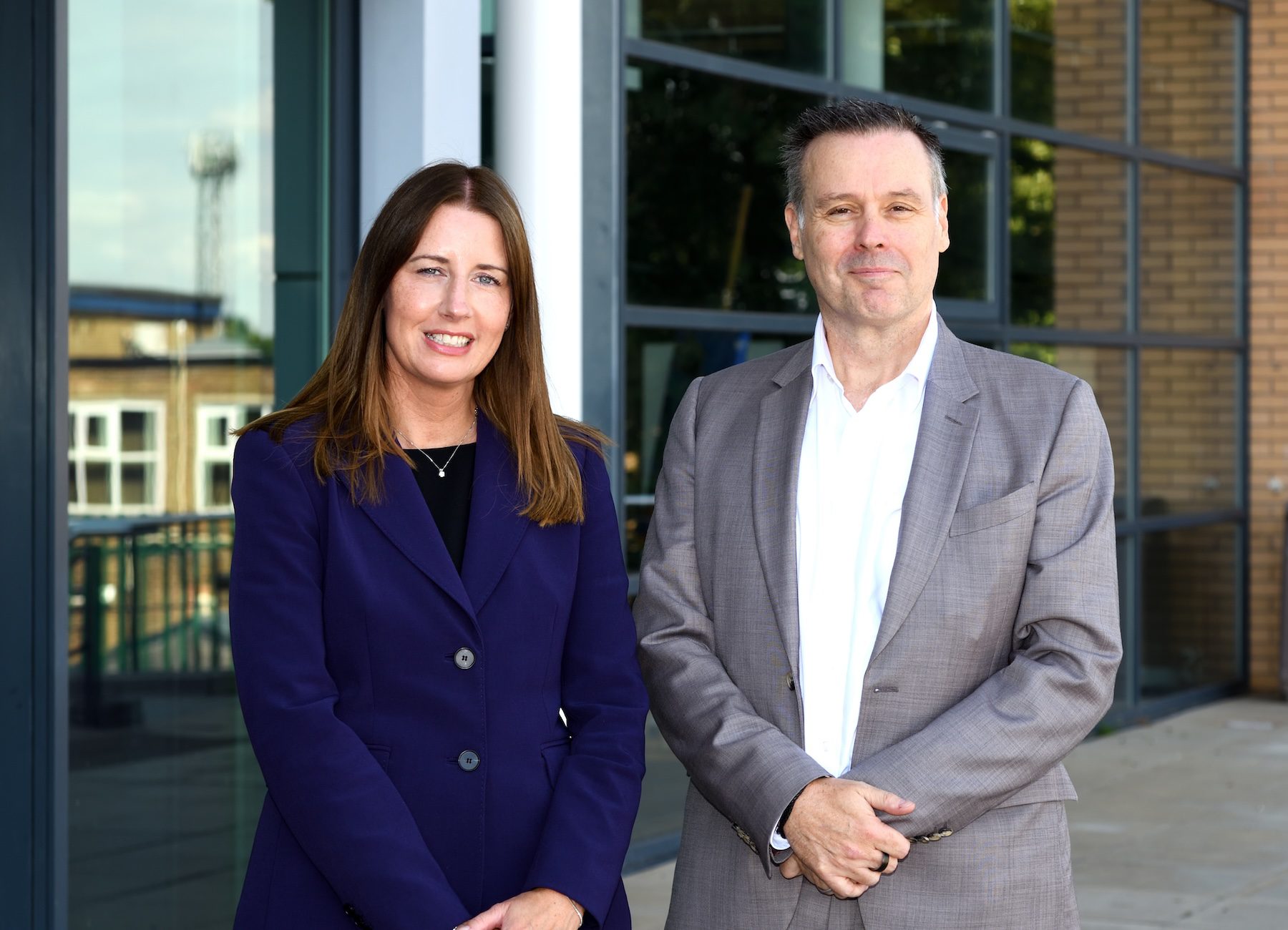 Pic 1 Telford College Principal and CEO Lawrence Wood welcomes Clare Snik as the newly appointed Vice Principal of Telford 6th