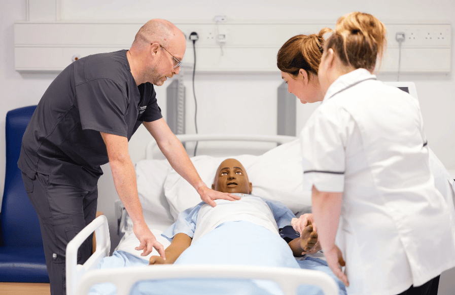 T Level health tuition in the Clinical Skills Centre at Wellington